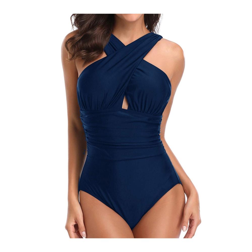 Entdecken Sie den ultimativen Monokini Figurformender Damen-Badeanzug mit High Waist V-Ausschnitt und sportlichem Design. Perfekt für den Sommer