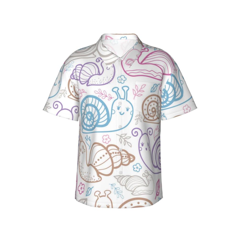 Entspannen Sie sich im Stil Kurzärmeliges Hawaii-Hemd für Herren - Perfekt für Sommer Strand und Urlaub - Lässiger Aloha-Look mit Knopfleiste