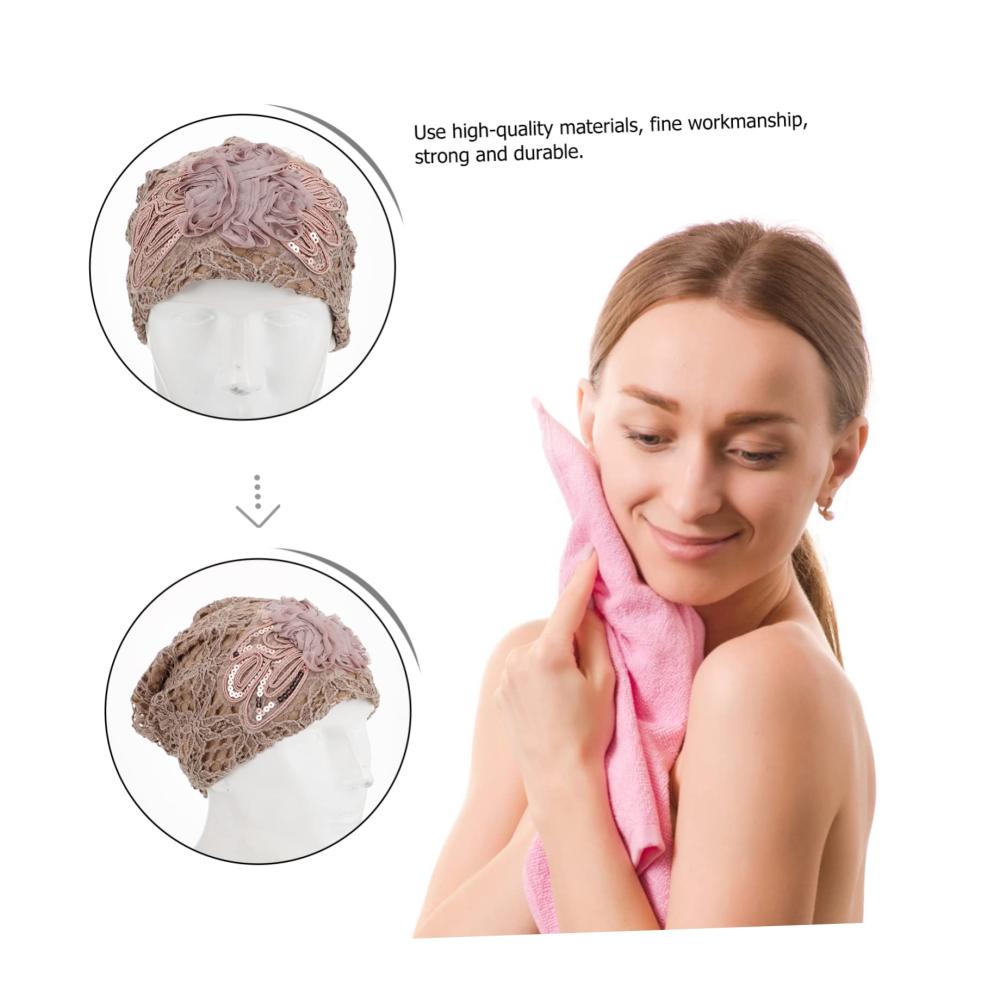 111er Set Spitze Haarturban-Sommerhaube für Frauen Duschhaube Chemo-Hut Beanie-Turban Kopfschlafhauben Nachtbedeckung Haarschutzkappe - für Haarausfall 1 Stück