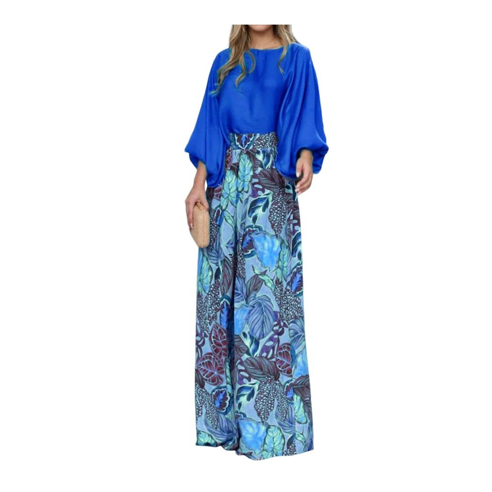 Trendiger Frühling Eleganter Hosenanzug im 2-teiligen Set mit stylischer Bluse - Perfekt für den Sommer und stilvolle Anlässe