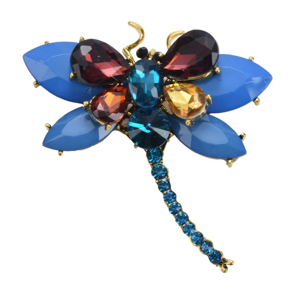 Elegante Harz Libellen Broschen Glanzvolle Strass-Insekten-Anstecker in Rot. Perfekt als Geschenk! Entdecken Sie stilvolle Broschen & Anstecknadeln jetzt