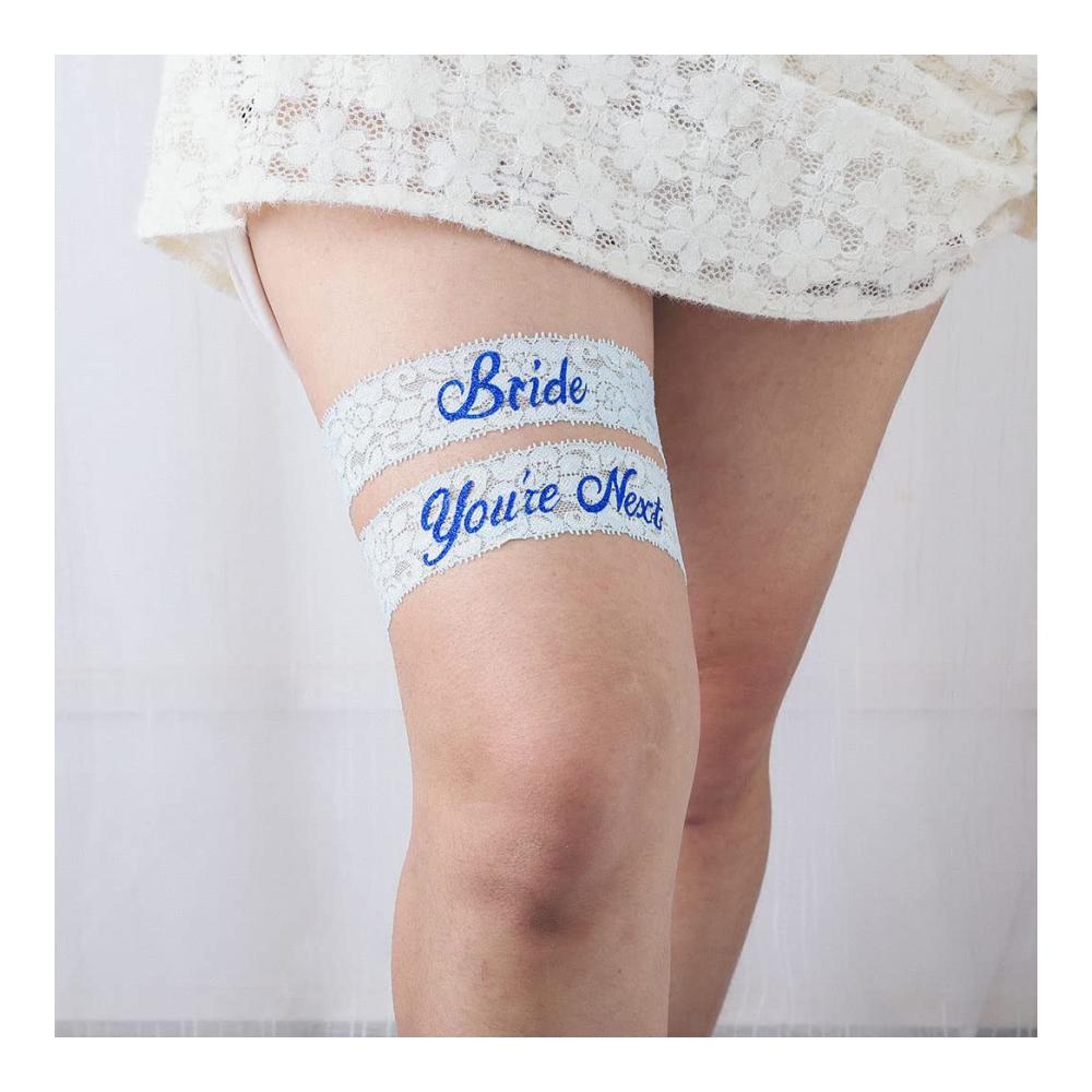 Exklusives Brautstrumpfband-Set Handgefertigte Spitze perfekt für Hochzeiten! Zwei elegante Strumpfbänder & Strumpfhalter in Himmelblau für Frauen und Mädchen. Jetzt verfügbar