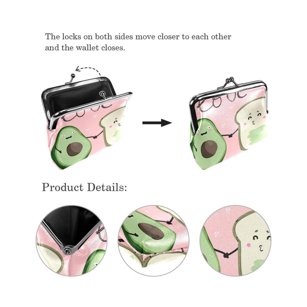 Damen Geldbörse Exklusives Design mit Avocado- und Toast-Motiv geräumige Damen-Geldbörse hochwertige Geldbörsen für Frauen perfekte Geschenkidee
