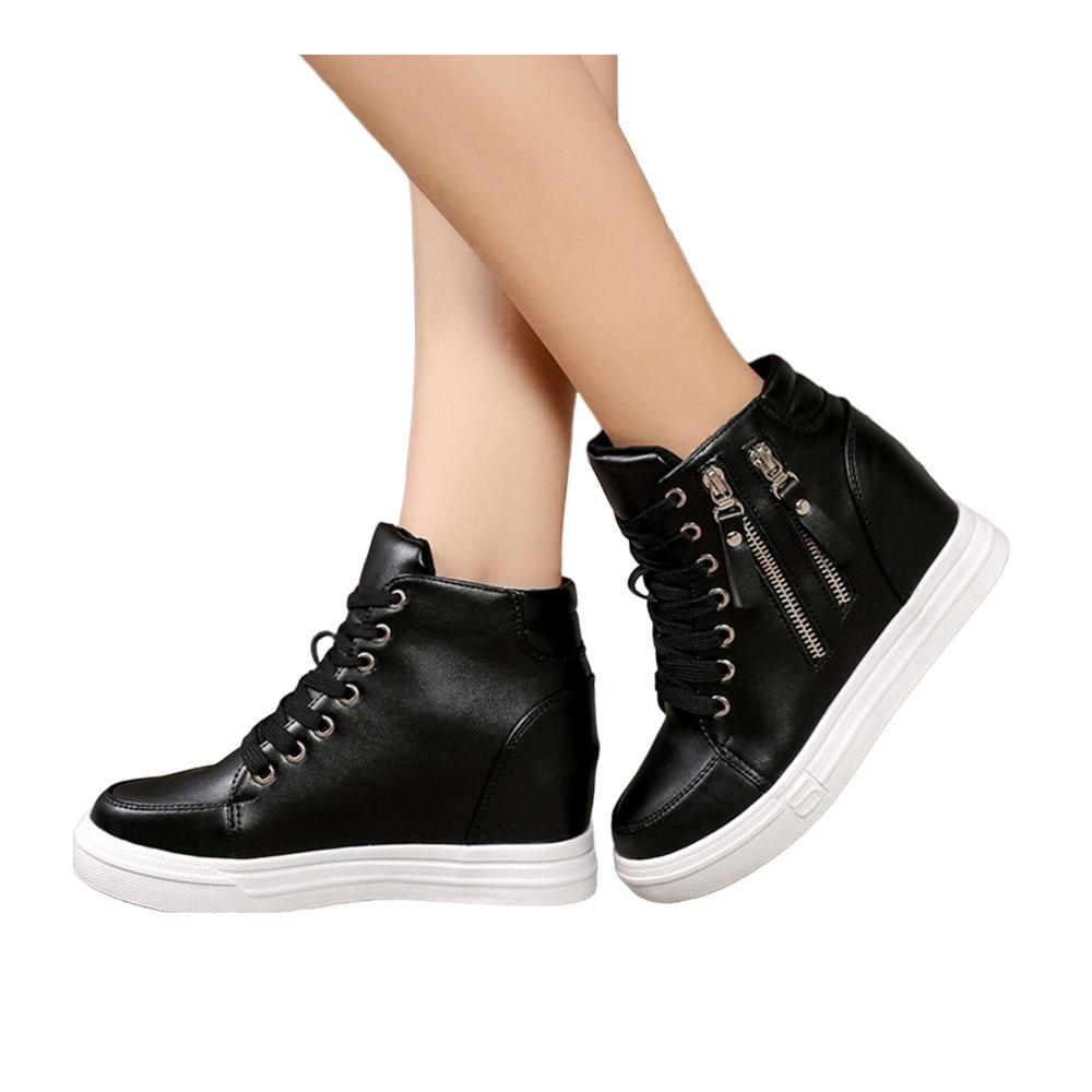 Damen Winter Plüsch Stiefeletten mit unsichtbarer Erhöhung und warmem Futter für Komfort - Kurze Stiefeletten für Damen Mädchen und Teenager