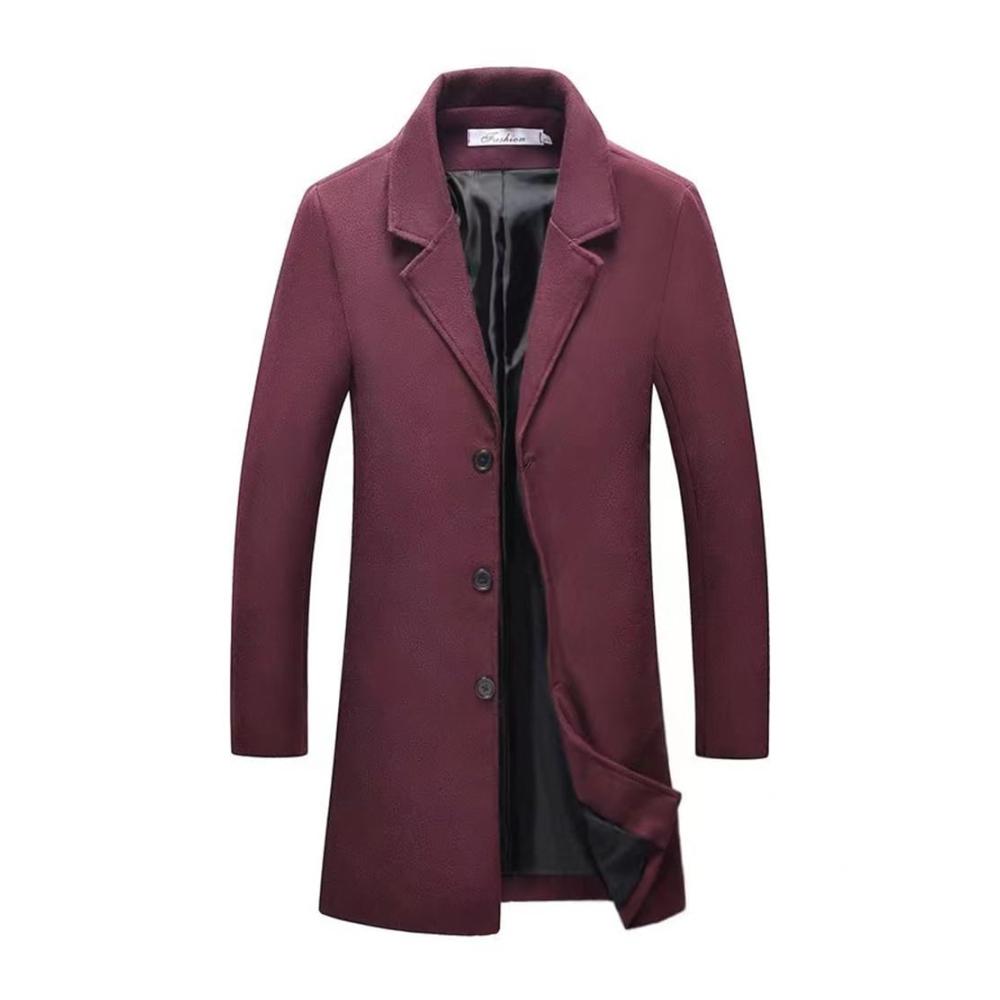 Klassischer Britischer Stil Herrenmantel aus Tweed für Herbst & Winter - Slim Fit mittellang winddicht - stilvoller Mantel für Herren