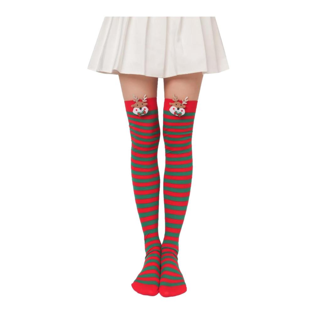 Grüne Socken und Bestickte Weihnachtspuppe