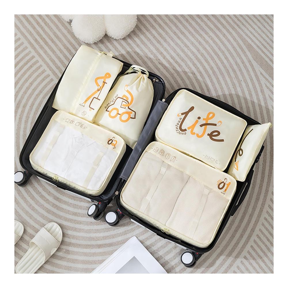 Effizientes Reisen mit Stil Kofferorganizer-Set mit 6 Packwürfeln für Unterwäsche und Kleidung | Praktische Taschen für gepflegtes Gepäckmanagement