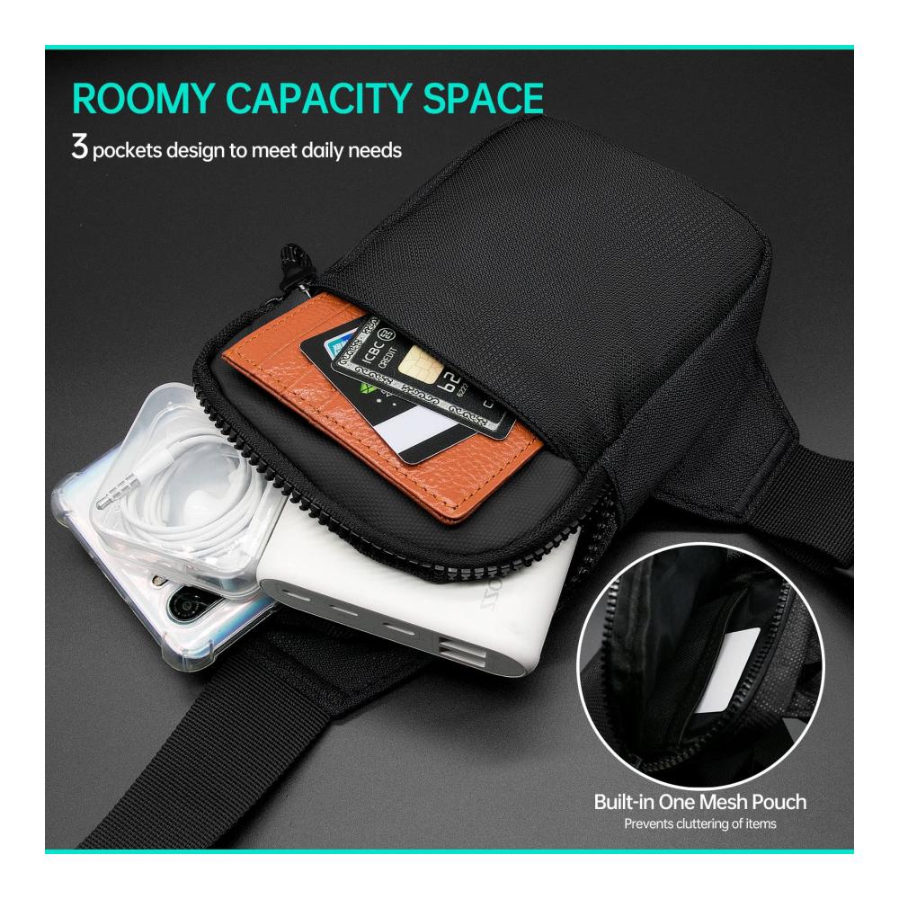 Schultertasche Herren Damen - Kompakte Sling Bag Brusttasche Wasserdicht für Reisen & Outdoor. Praktische Umhängetasche Klein & Crossbody ideal für unterwegs
