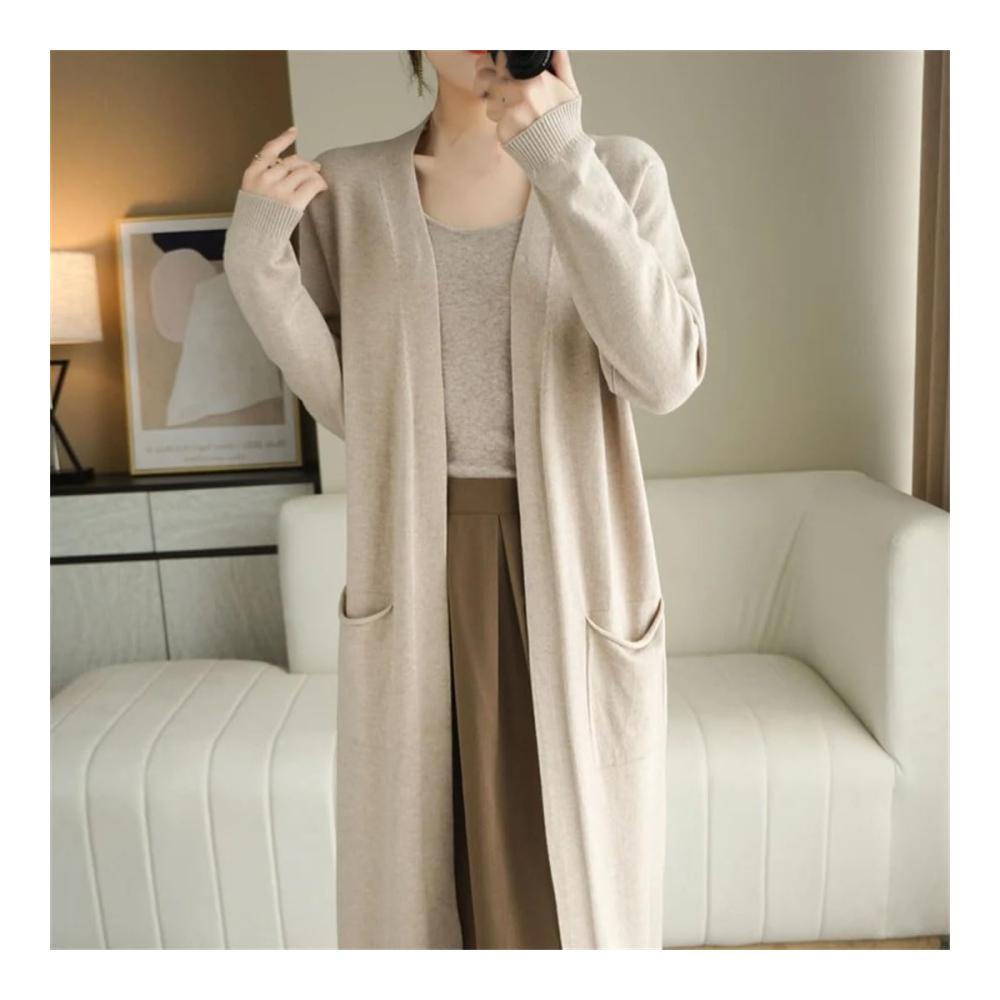 Einzigartiger Damen Pullover Stilvoller V-Ausschnitt Strickcardigan für Herbst und Winter