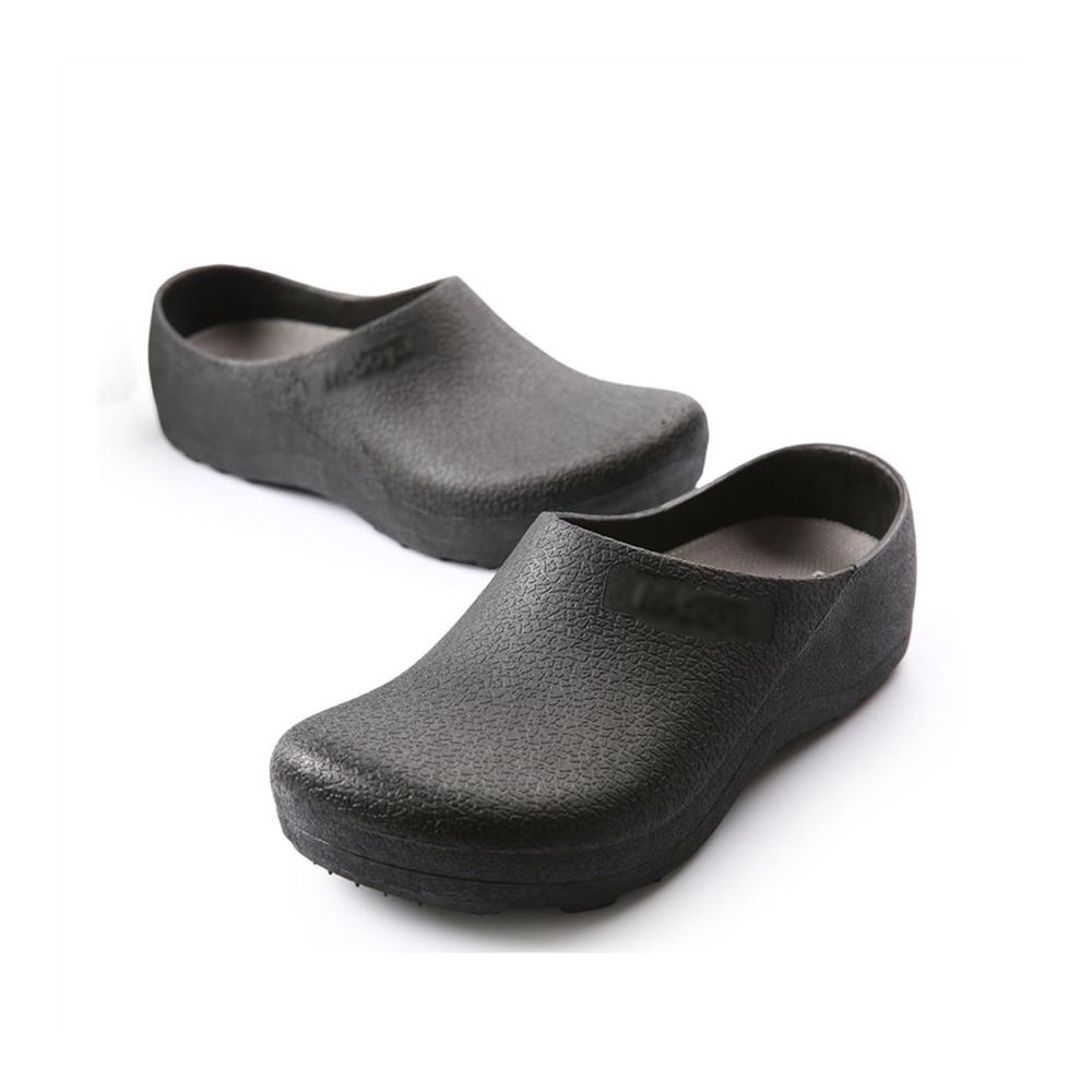 Entdecken Sie stilvolle schwarze Schuhe für Herren Wasserdicht rutschfest und ölbeständig! Perfekt für Gartenarbeit und Kochen. Geh bequem mit luftigem Fußbett und stoßdämpfender Sohle