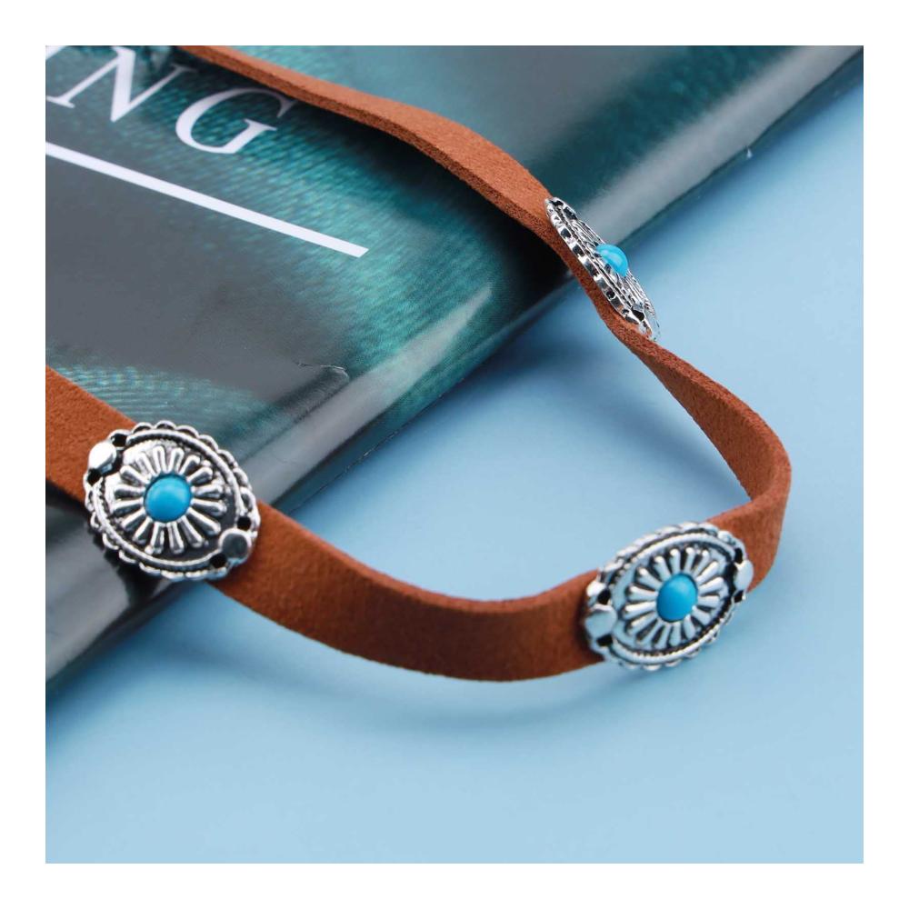 Die Allerweltsschönsten Ketten Allereya Böhmenscher Türkis-Lederschmuck für den authentischen Native-American-Look