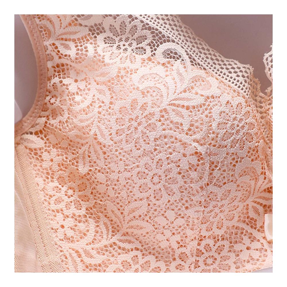 Entdecken Sie zeitlose Eleganz Klassische BHs für Damen in Übergröße - Bequemer Bügel-BH mit Spitzen-Blumen-Detail - Vollständige Abdeckung ungefüttert perfekt für den Alltag