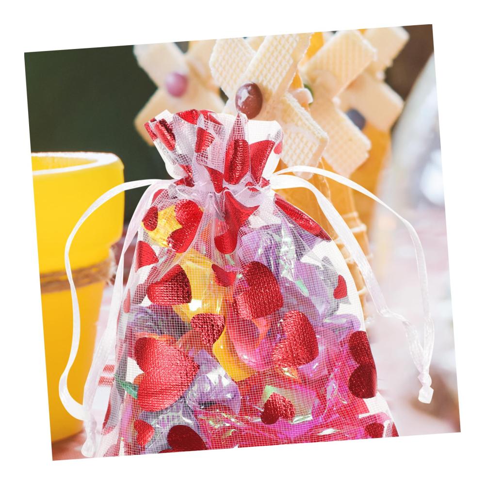 Exquisite 300er Set Gazebeutel Herz Perfekte Schmuckbeutel für Geschenke & Partys. Stilvoll verpackte Präsente mit Kordelzug. Liebevoll gestaltete Geschenktüten aus Gittergewebe. Jetzt zugreifen