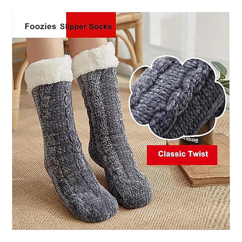 Gemütliche Winterfreuden Stoppersocken für Damen - Weiche Fuzzy Hausschuhe für behagliche Weihnachtsabende und warme Wintermomente - Jetzt entdecken