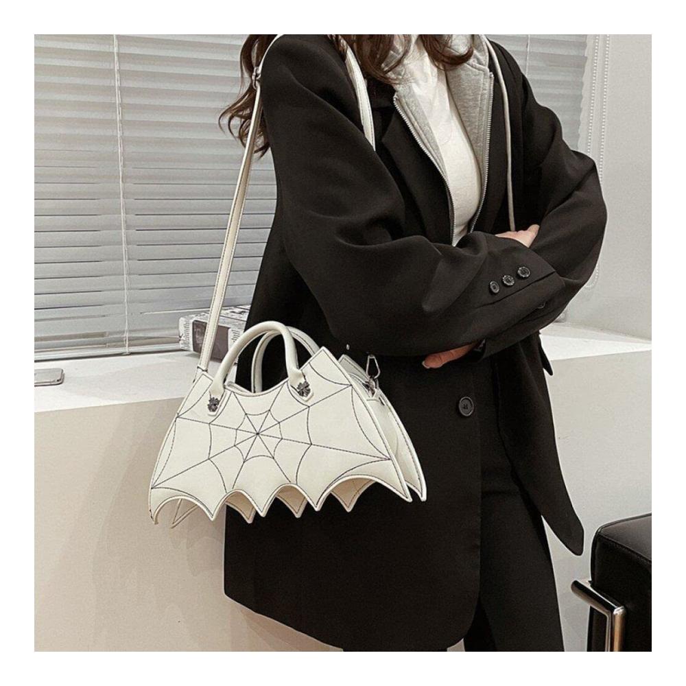 Entdecken Sie stilvolle Rucksackhandtaschen für Damen - Lpitoy Fledermausflügel Umhängetasche mit Halloween-Design perfekt für Mädchen