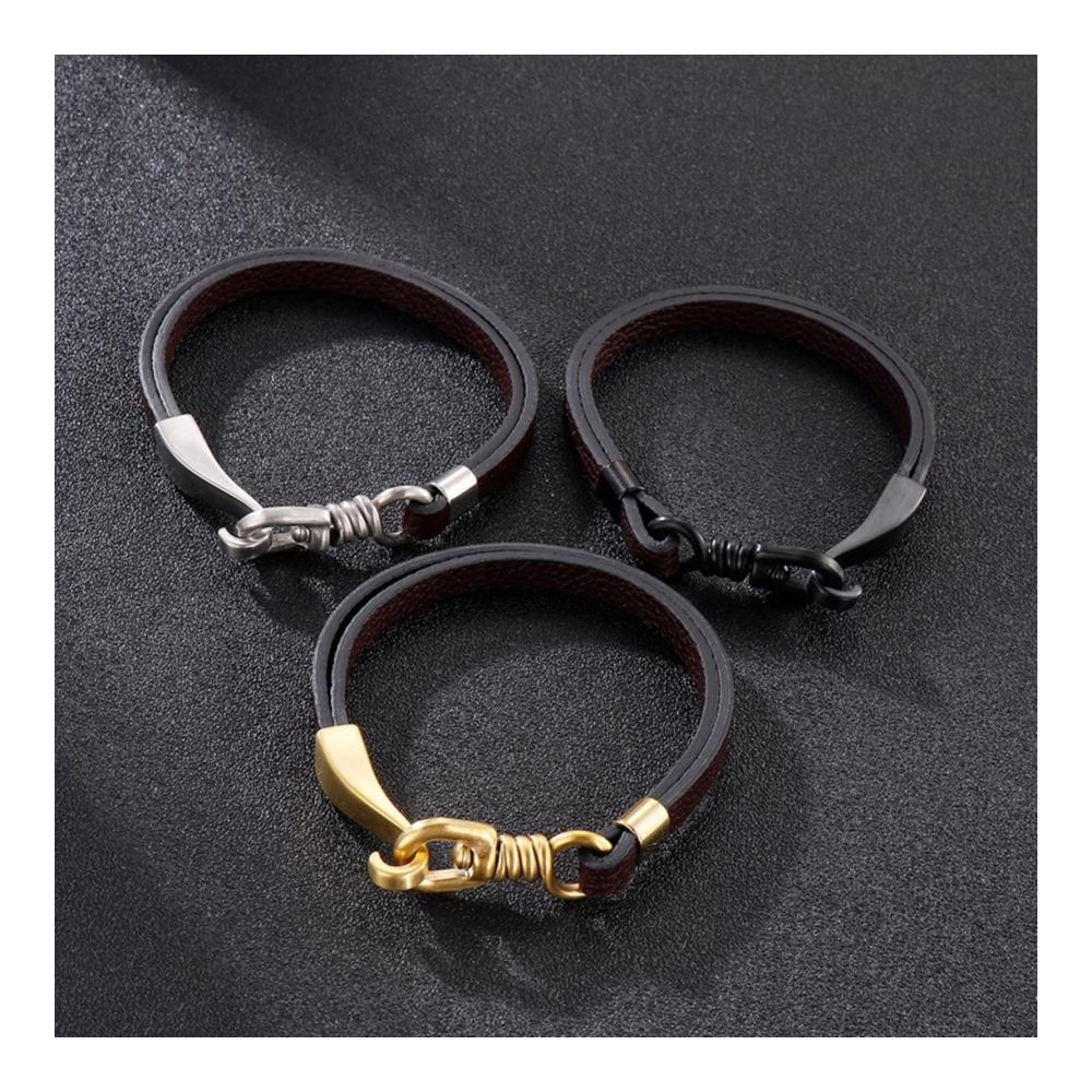 Elegantes Männer-Armband mit Kopfmotiv und Gravuroption - Edelstahl mit Magnetverschluss - Ideales Geschenk für Herren