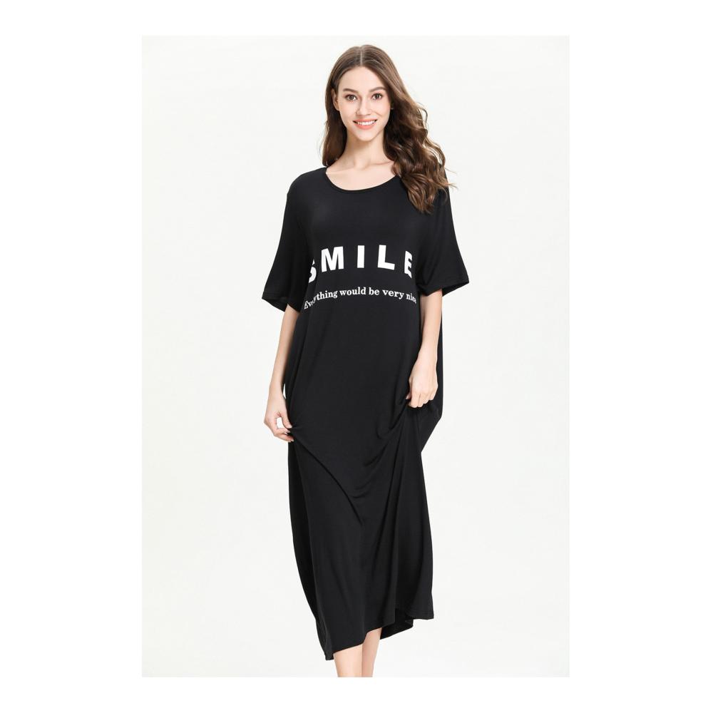 Entspannter Komfort Damen Nachthemd mit Halbarm und Pullover-Design Loungewear in Größen M-XXL - Perfekt für erholsame Nächte