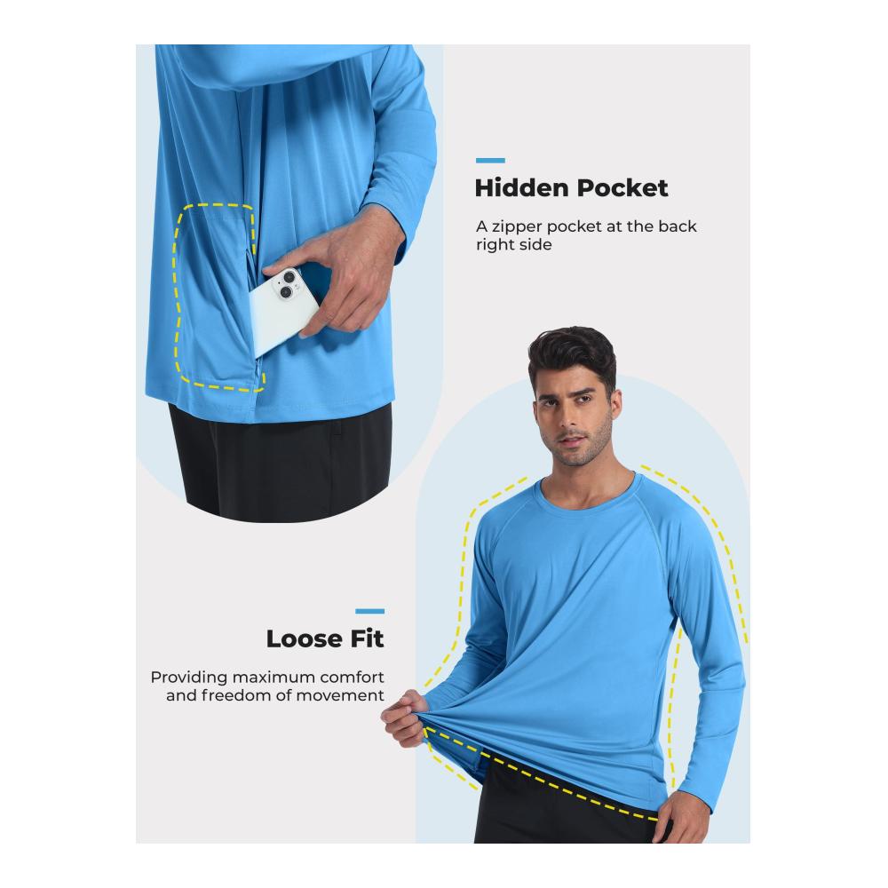 Langarmshirt Rashguard mit Taschen für Jungen UV-Schutz UPF 50 Jungen Rashguard Kinder Surf Langarm Shirt für Schwimmen Laufen Wandern