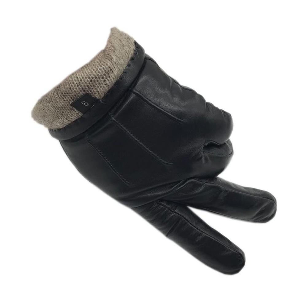 Hochwertige Herren Lederhandschuhe Stilvoll warm und kältebeständig für Winterfahrten und Arbeit. Das perfekte Geschenk für Männer