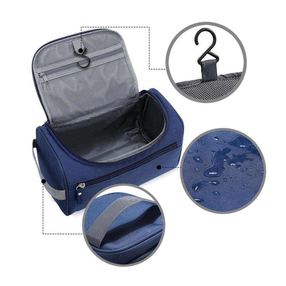 Hochwertige Reise-Kulturtasche für Damen und Herren Groß wasserdicht mit Mesh- und Reißverschlussfächern. Perfekt für Koffer und Handgepäck. Jetzt in Grün erhältlich