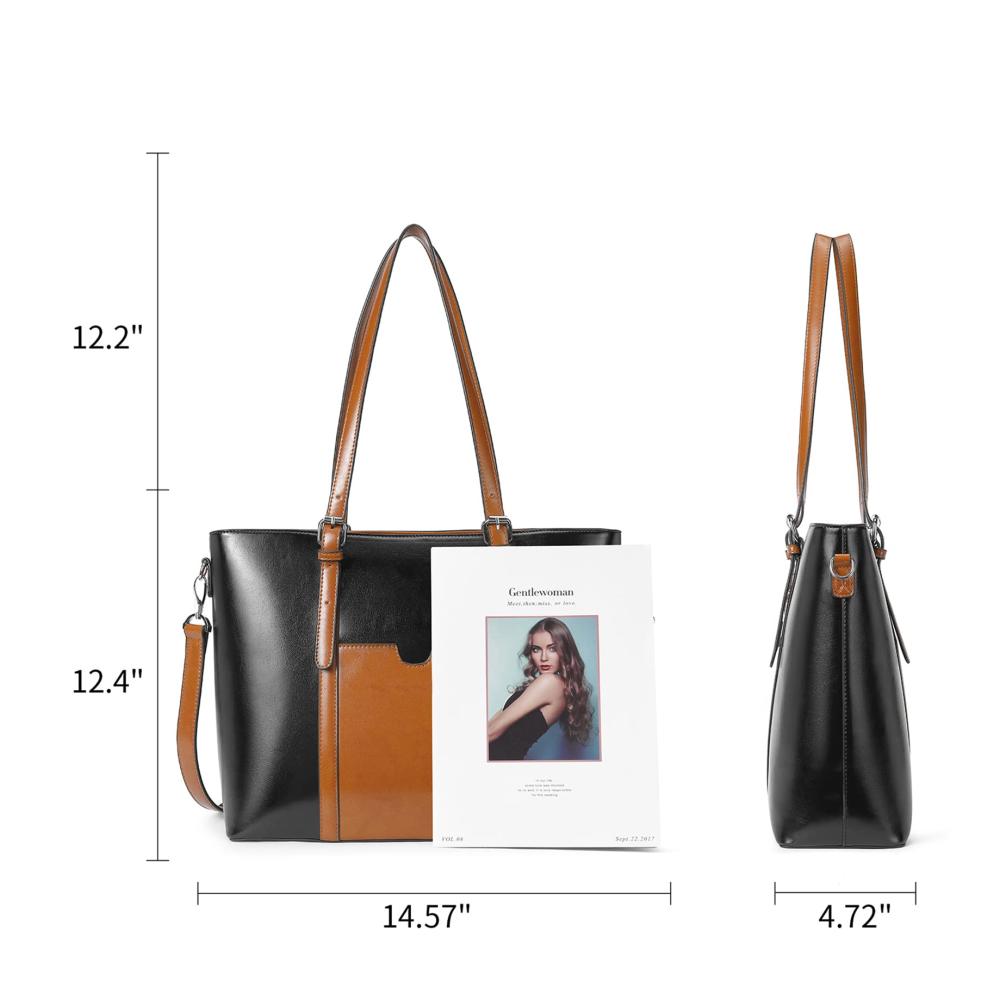 Entdecken Sie Stil und Funktionalität Luxuriöse Damen Aktentasche 15.6 Zoll Laptoptasche aus hochwertigem Kunstleder – Perfekte Arbeitstasche für Büro Schule und Einkaufserlebnisse