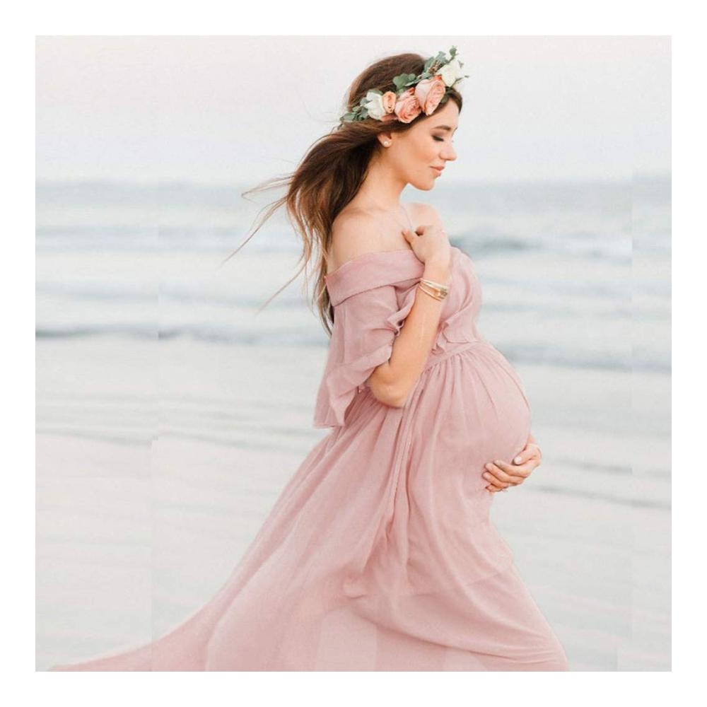 Lange Umstandskleider für die Fotografie Schwangerschaftskleider für Damen Sommerkleid Brautkleid für Schwangere Blumenmuster Umstandsmode