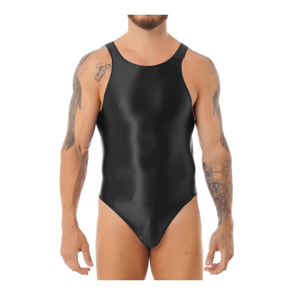 Moderner Herren Badeanzug Sexy Einteiler für den Sommer - renvena Ärmelloser Schwimmanzug in Bademode mit Stretch für perfekten Sitz