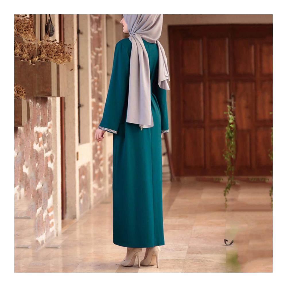 Elegantes Muslimisches Langarm Abaya Set für Damen Modische Islamische Kleidung & Gebetskleid in Einem – Perfekt für Freizeit und Glaubensmomente