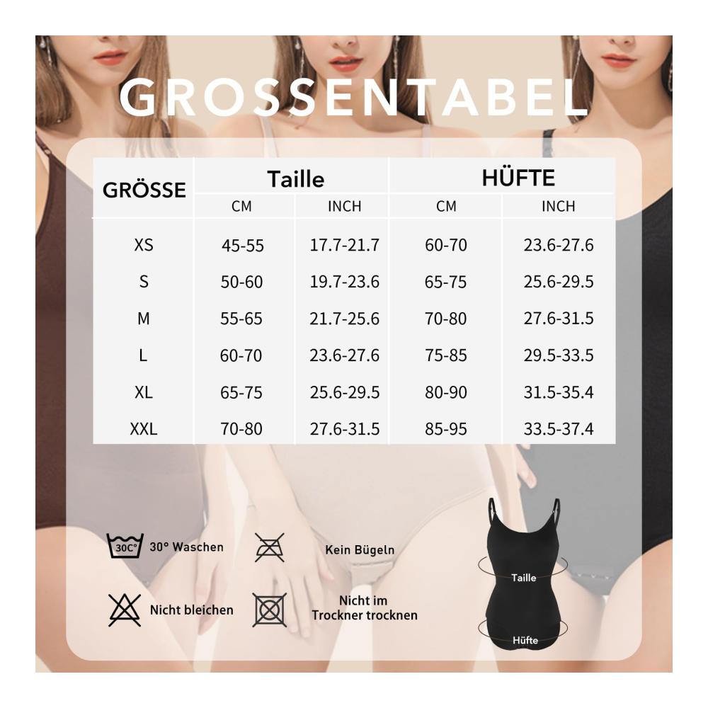 Taillierte Damen-Bodys Shapewear mit formendem Effekt für Bauch Taille und Rücken