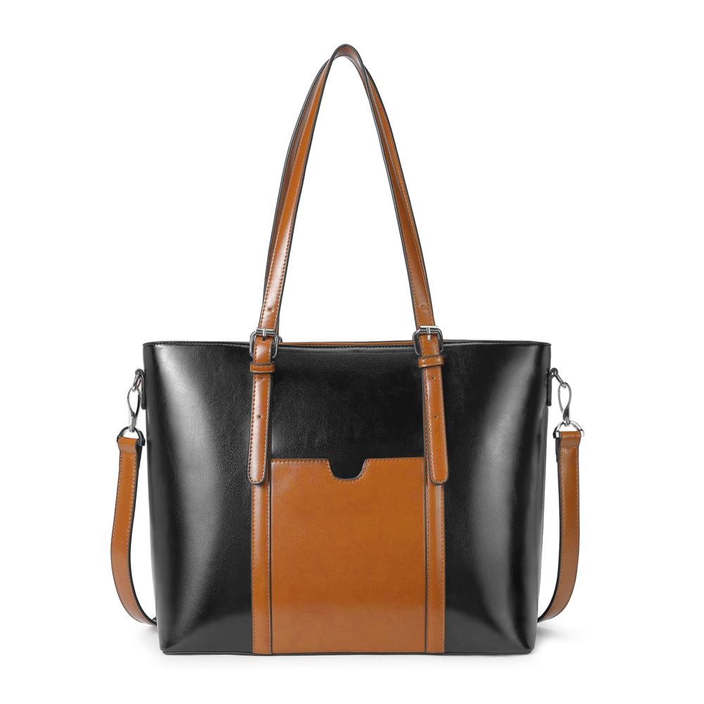 Entdecken Sie Stil und Funktionalität Luxuriöse Damen Aktentasche 15.6 Zoll Laptoptasche aus hochwertigem Kunstleder – Perfekte Arbeitstasche für Büro Schule und Einkaufserlebnisse