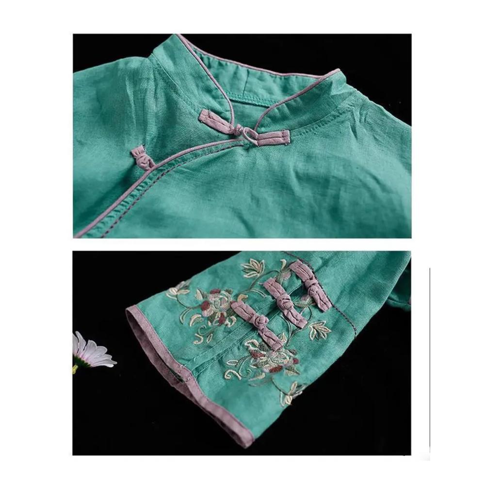 Elegante Kleid & Blazer Kombination Chinesisch inspirierte Tradition trifft moderne Raffinesse. Perfekte Fusion von Stil und Kultur