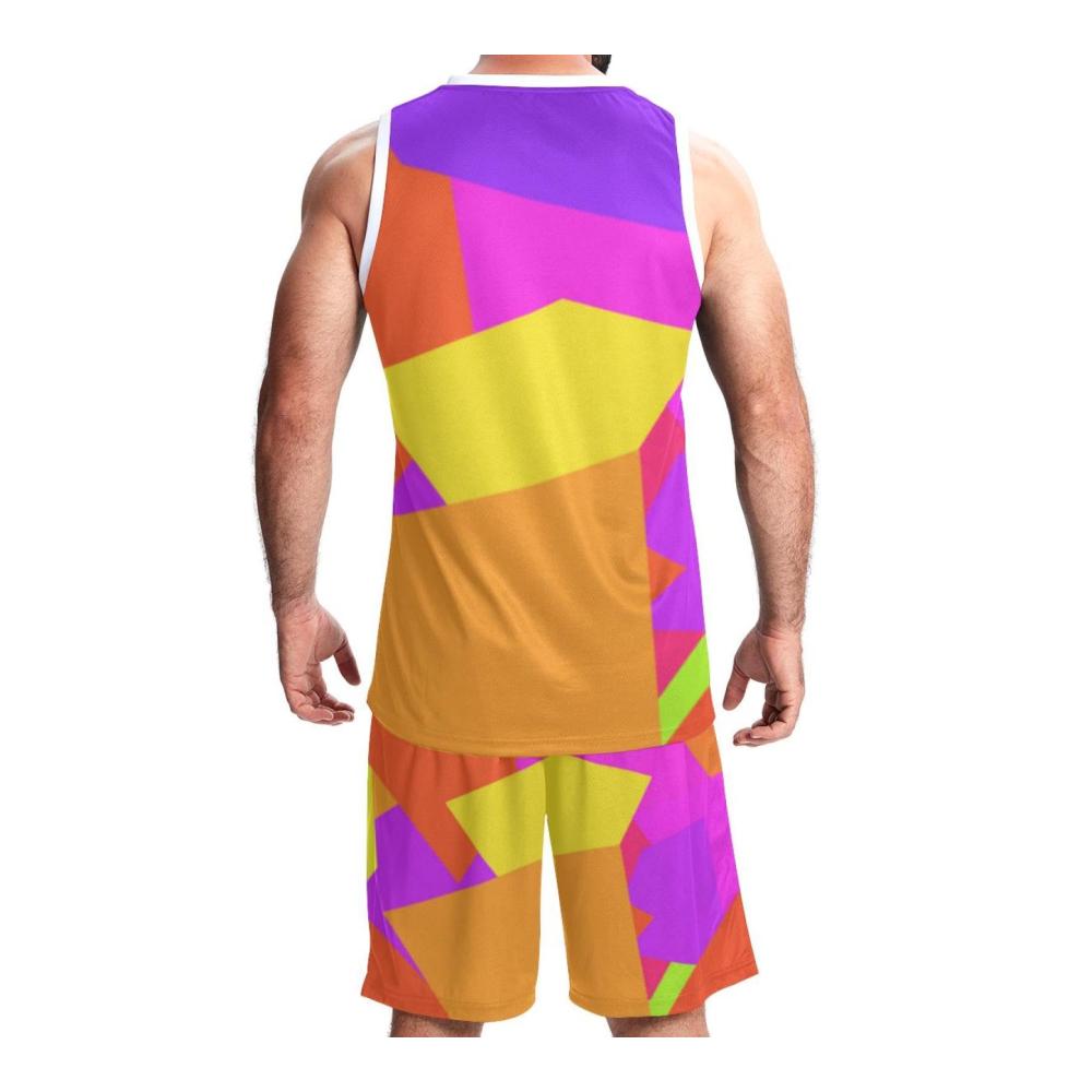 Hochwertige Spieltrikots Herren Basketballanzug mit Taschen Teamuniform für Männer & Frauen Sportbekleidung in abstraktem geometrischem Design bis Größe 5XL