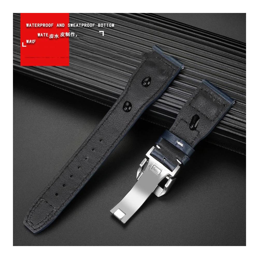 Veredeln Sie Ihr Handgelenk Echtes Leder Uhrenarmband - Passend für IWC Big Pilot Flamethrower Little Prince & Mark. Weidennagel Design 22mm. Holen Sie sich jetzt das perfekte Accessoire