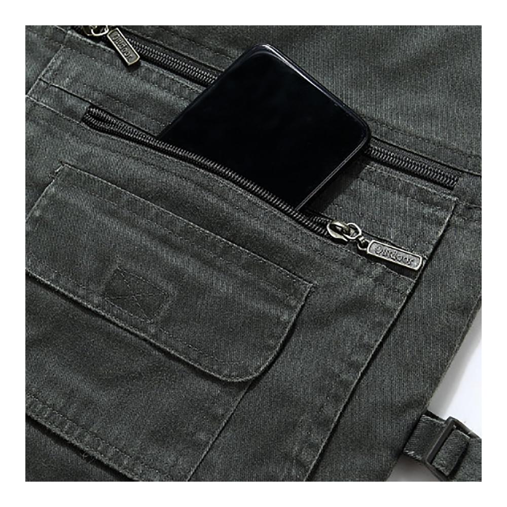 Vielseitige Herren Outdoor Anglerweste mit vielen Taschen - Atmungsaktive Multifunktionsweste für Jagd Camping Safari - Leichte ärmellose Weste