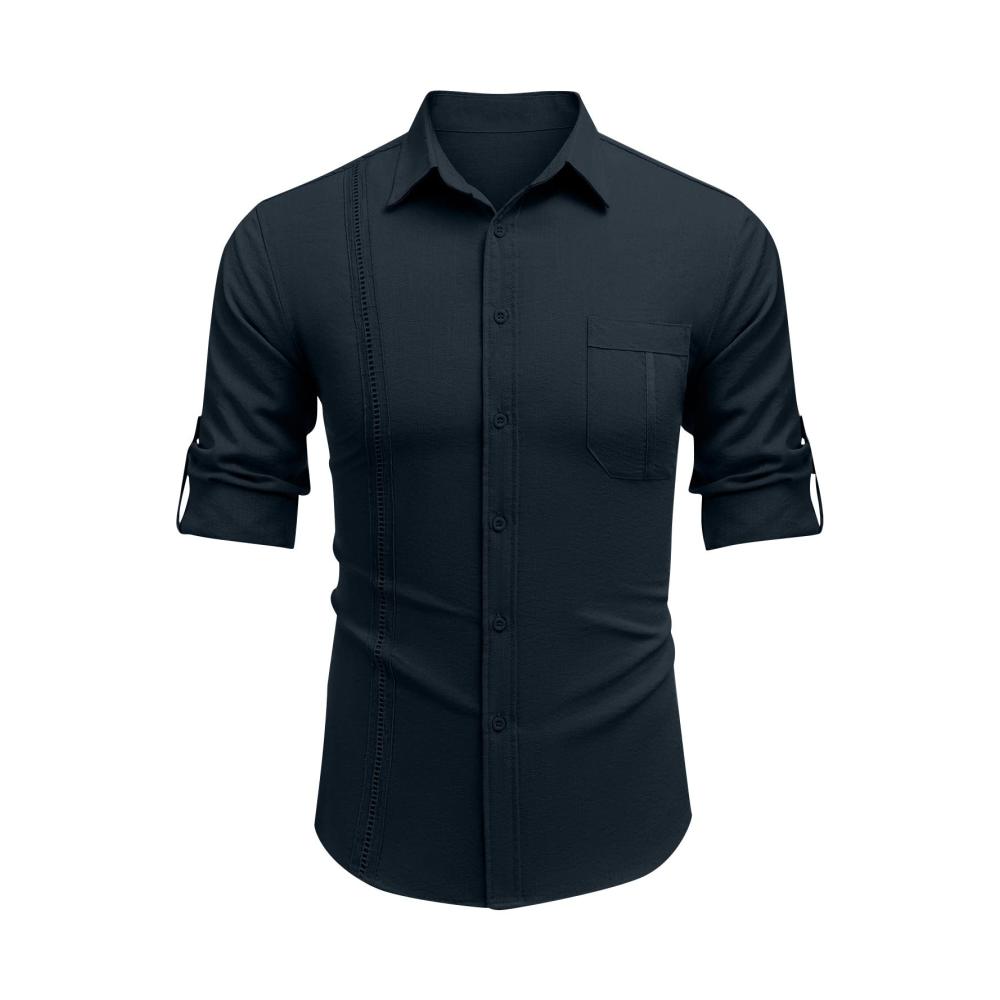 Entdecken Sie stilvolle Herrenhemden Langarm Regular Fit mit Hemdentasche. Modische T-Shirts mit Knöpfen in Schwarz & Weiß Größen M bis XXL. Jetzt bestellen