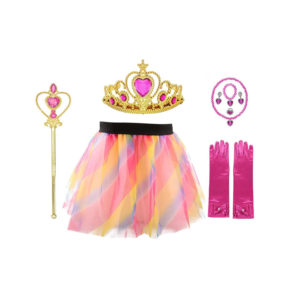 Entzückendes Prinzessinnen-Anziehspielzeug Set mit Röcken Kronen & Accessoires für Mädchen | Perfekt für fantasievolles Spielen