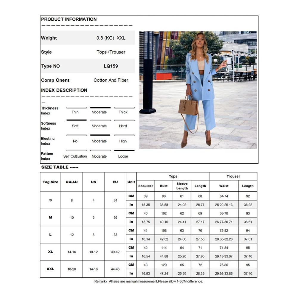 Stilvoller Damen-Blazer Eleganz neu definiert! Klassischer Zweireiher mit langen Ärmeln für einen souveränen Business-Look. Perfekt für Büro und Freizeit