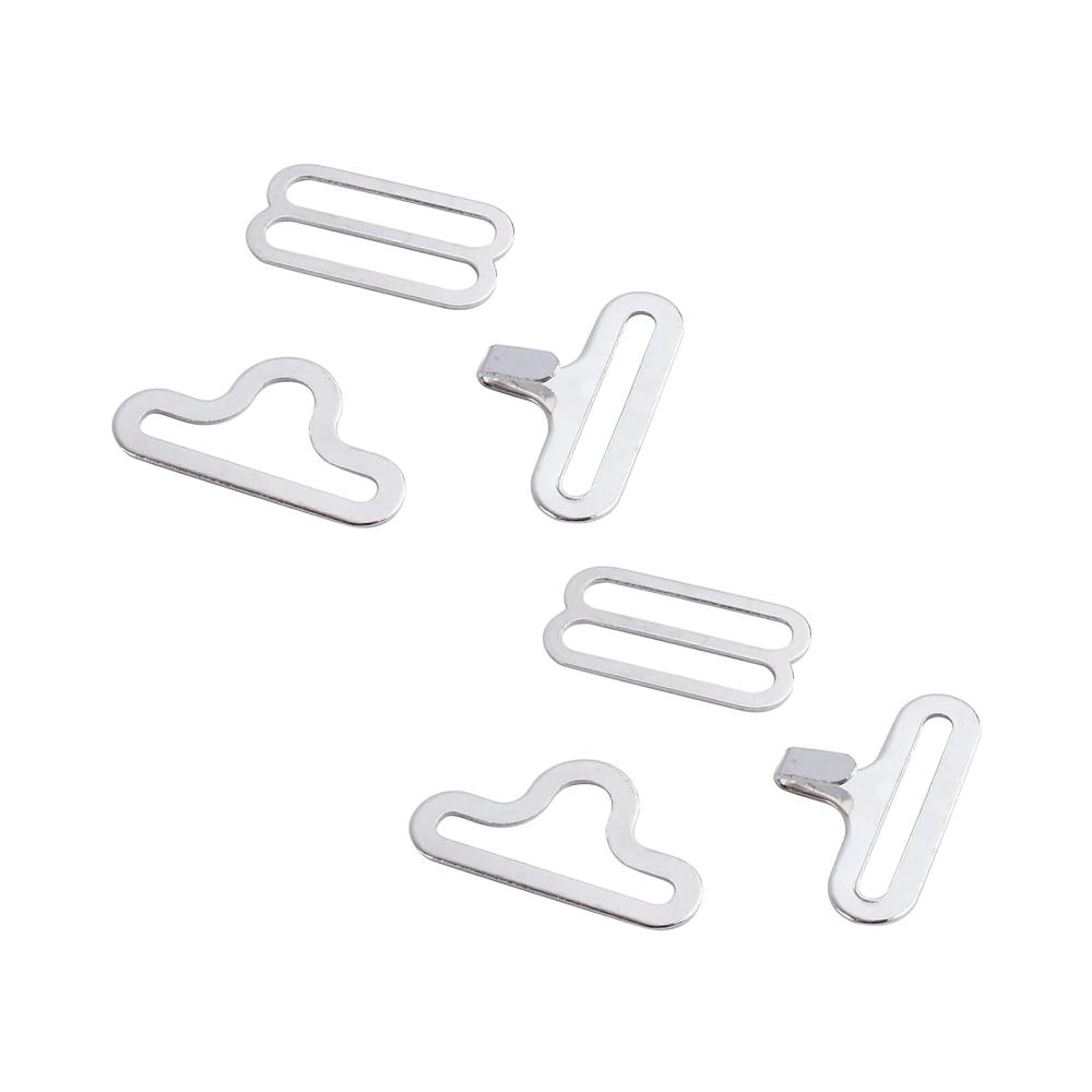 Einzigartige Fliegenhardware Verstellbare Schleife Hakenverschluss - 50 Sets Metall Überzug Clip für stilvolle Krawattenriemen