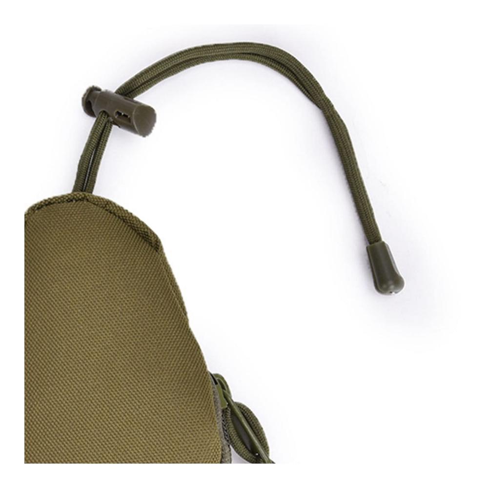 Organisiert und stilvoll Armee-Grün Geldklammernhalterung mit verstellbarem Riemen für Outdoor-Abenteuer. Praktische Mini-Tasche mit Reißverschluss für militärische Essentials