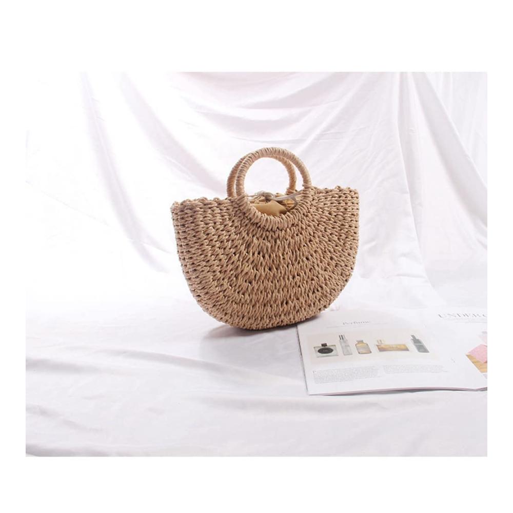 Entdecken Sie den Sommerstil Handgemachte Henkeltaschen aus künstlichem Stroh für Damen. Einzigartige Strandtasche für Ihren stilvollen Auftritt