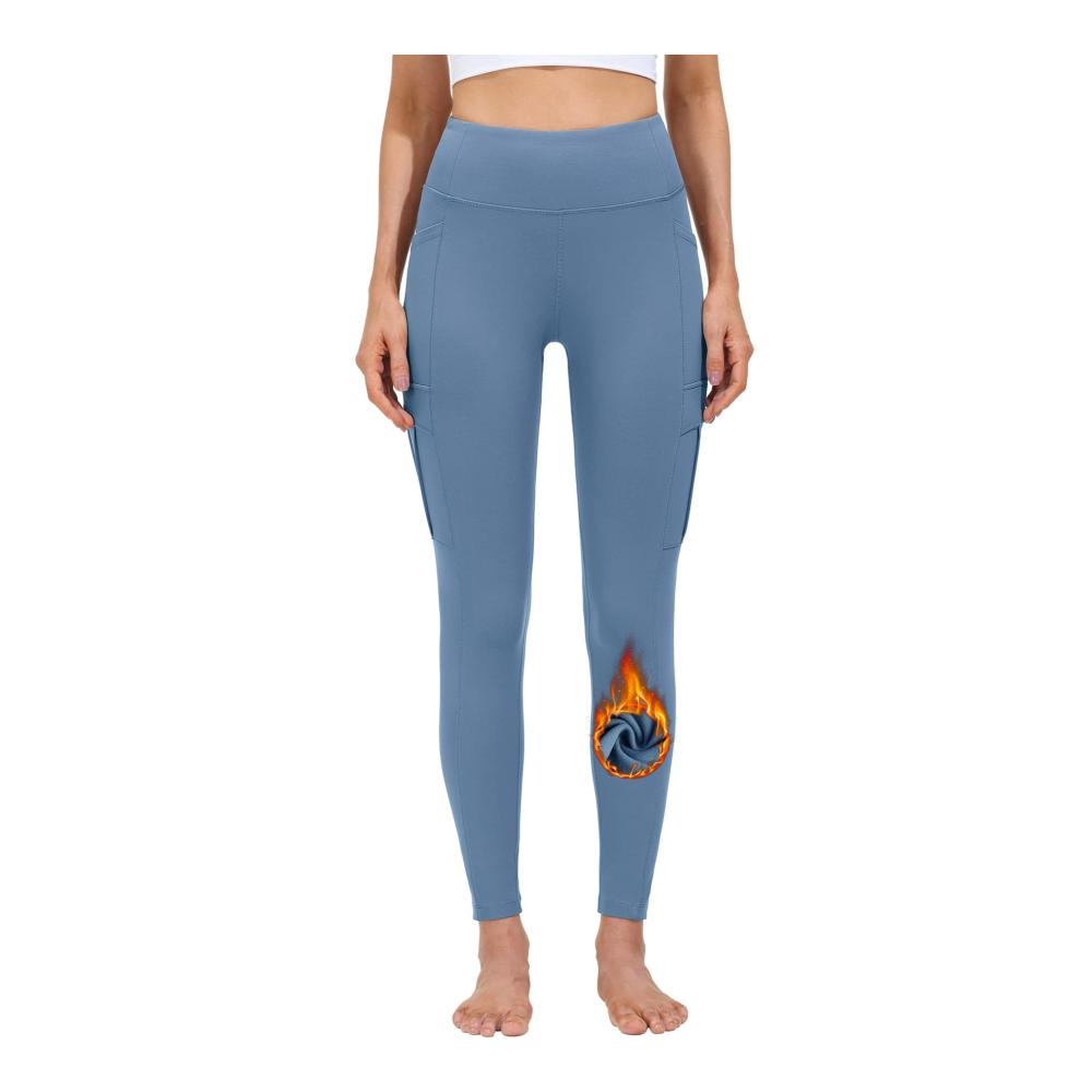 Damen Winter Fleece gefütterte Jogginghose warm mit Handytasche wasserdicht wetterfest fürs Training Joggen Alltag
