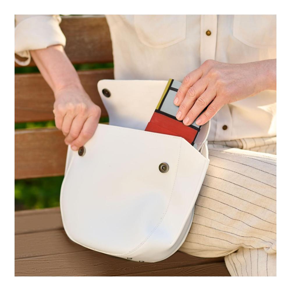 Leder-Sonnenbrillenetui mit Zusammensetzung aus geprägtem Kunstleder in Rot Gelb Blau und Schwarz für Fashion und Reisen