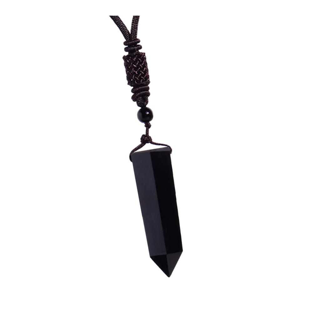 Entdecke den Zauber 5er-Set Obsidian-Halsketten mit Heilstein-Anhängern für DIY-Schmuck