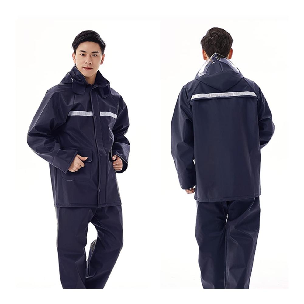Hochwertige Regenjacke für Herren Wasserdichter Regenanzug mit Kapuze perfekt für Outdoor-Aktivitäten! Verfügbar in Blau/Grün Größen XL/XXL/3XL/4XL. Jetzt wetterfest bleiben