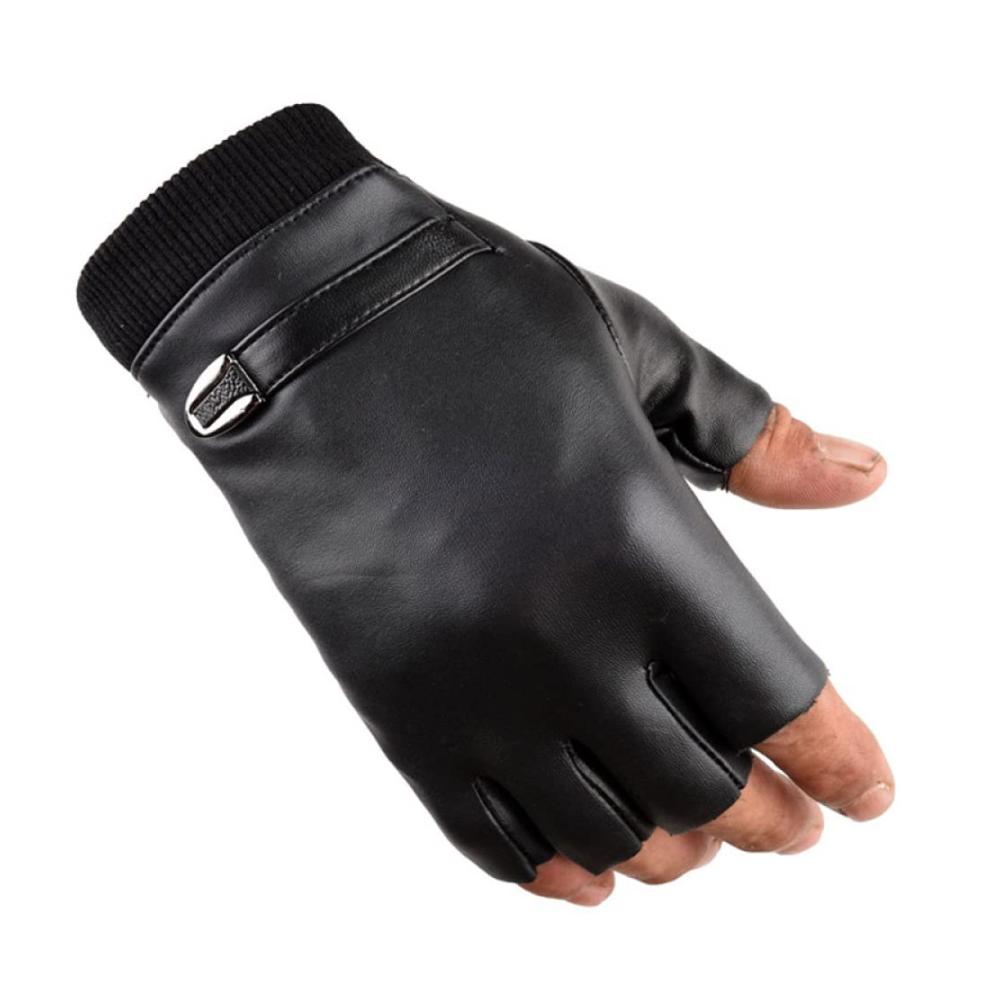 Ultimativer Komfort im Winter Hochwertige Halbfinger Fahrradhandschuhe mit elastischem Pu-Leder und Plüschfutter. Warm wasserdicht und ideal für Sport und Fitness