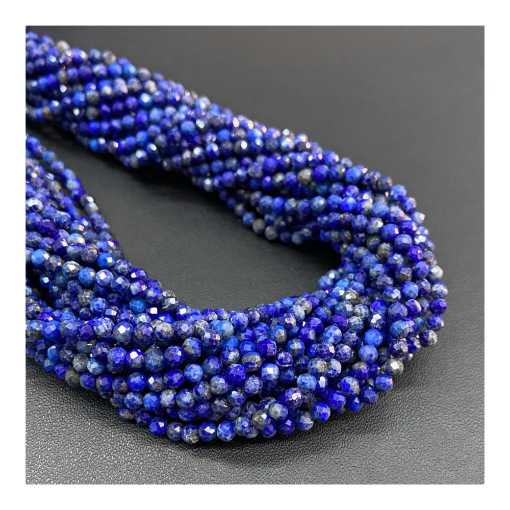 Entdecke die Schönheit von Beads Facettierte Lapislazuli-Perlen für DIY-Schmuckherstellung - Über 170 Stück in 2/3/4mm Größe für Armbänder und Halsketten