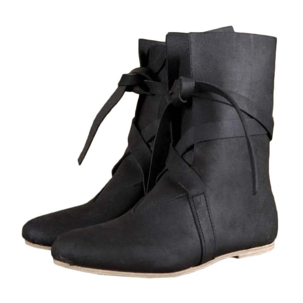 Entdecke den zeitlosen Stil Mittelalterliche Ritterstiefel aus hochwertigem PU-Leder. Authentisches Design für Renaissance Cosplay & Vintage-Liebhaber. Unverzichtbar für Herren und Damen