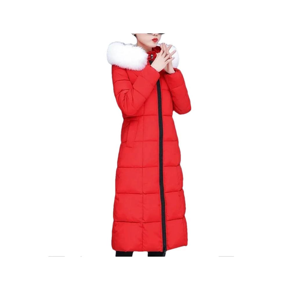 Lange Damen Winter Daunenjacke Baumwolle Slim Down Parka Winddichte Jacke