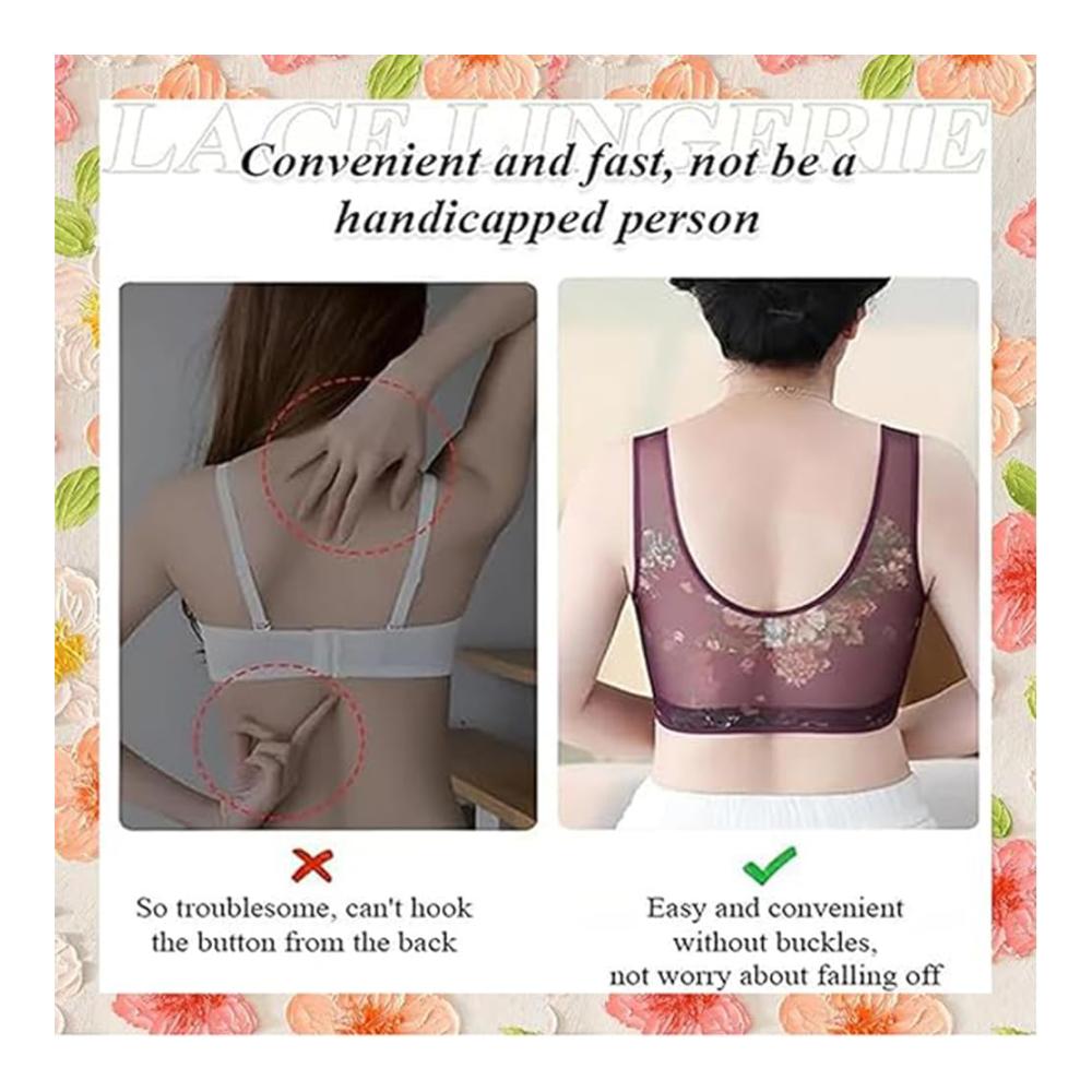 Entdecke den ultimativen Komfort Klassische BHs für Damen! 2-teiliges Set Sexy Spitzen-BH ohne Knopf kabellos und atmungsaktiv. Genieße den ganzen Tag lang perfekten Halt und Stil