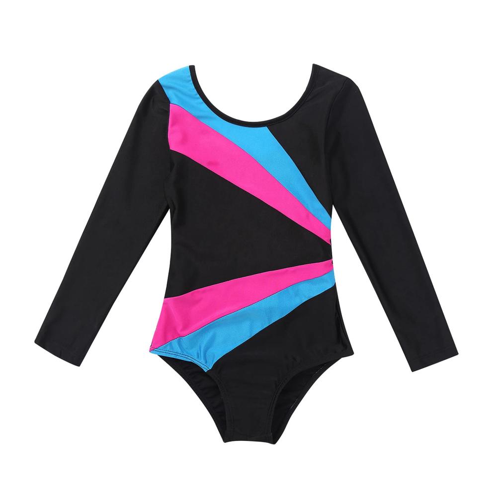 Happy Cherry Leotards für Mädchen Glänzender Langarm-Gymnastikanzug & Ballettbody für Ballerina Tanz & Klassischer Stil Größe 3-16 Jahre